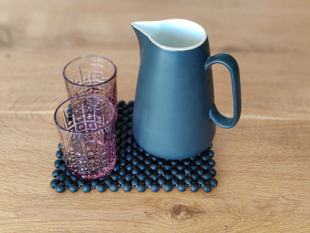 Tischmatte Glas Nunana (schwarz)