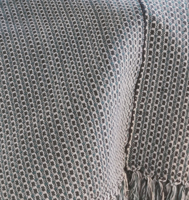 Gewebte Decke ABILITY (grau, waldgrün)