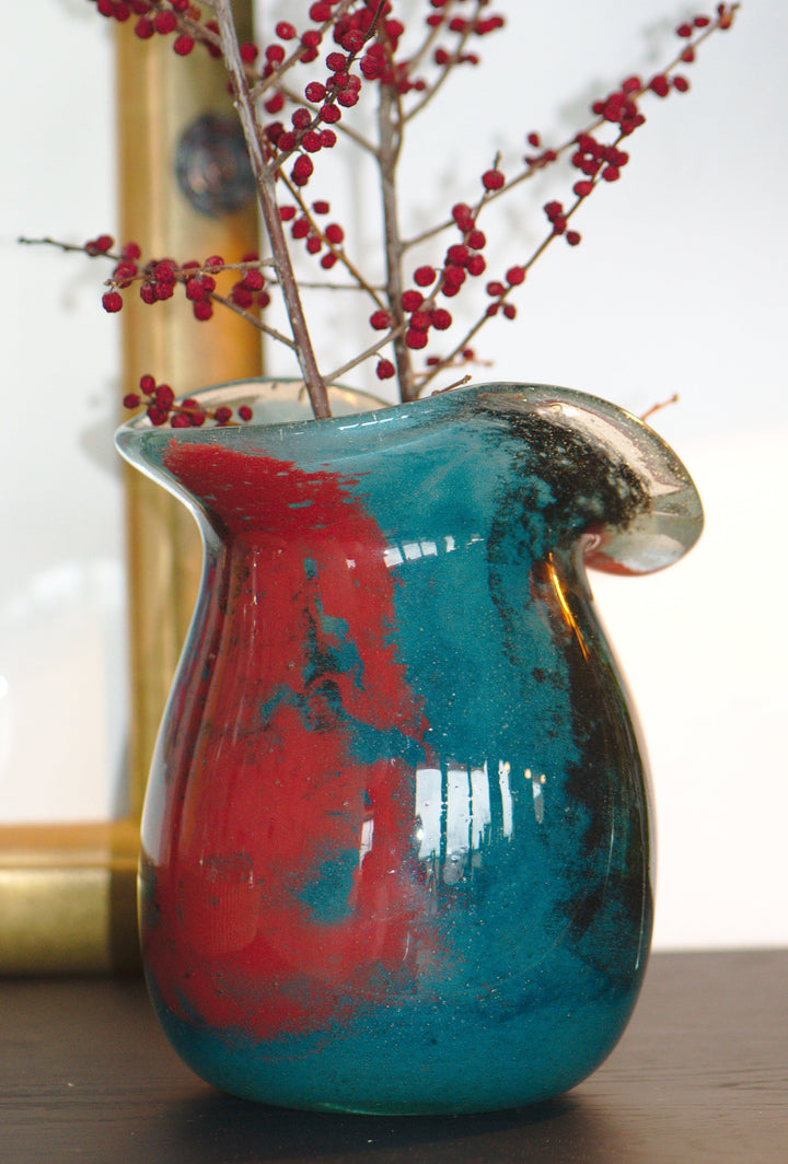 Vase Lily (blau, rot, schwarz)