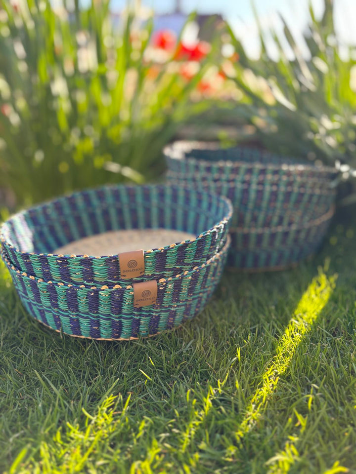 Korb Venyo niedrig & klein (dunkelblau, türkis)