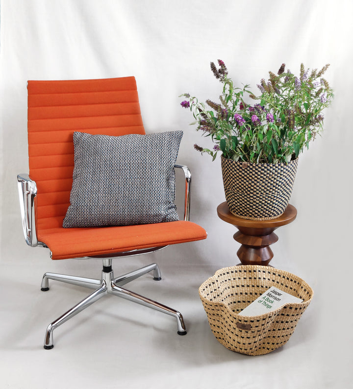 Gewebtes Kissen ABILITY (beige, braun, hellblau)