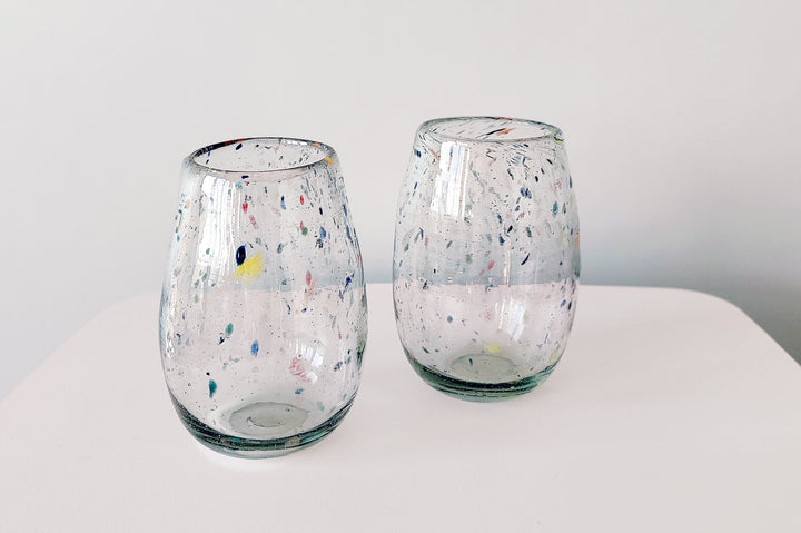 Trinkglas mundgeblasen "Oval"