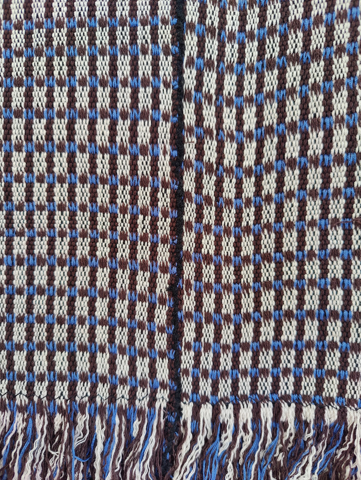 Gewebte Decke ABILITY (himmelblau, kaffeebraun, beige)