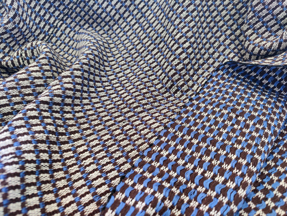 Gewebte Decke ABILITY (himmelblau, kaffeebraun, beige)