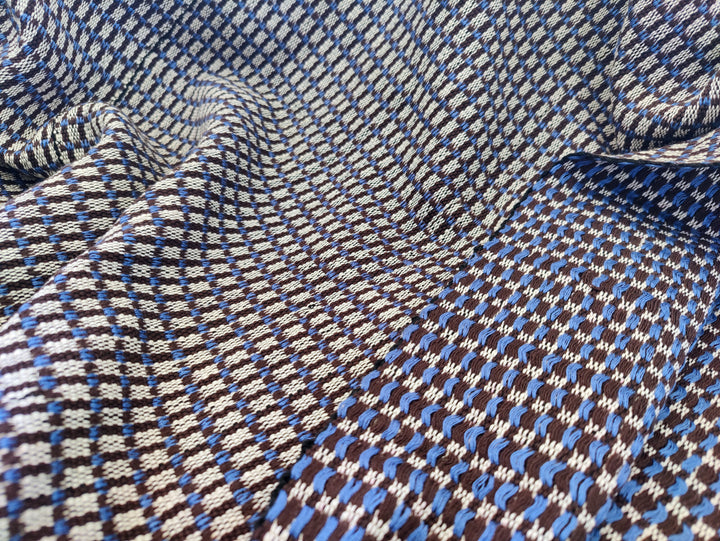 Gewebte Decke ABILITY (himmelblau, kaffeebraun, beige)