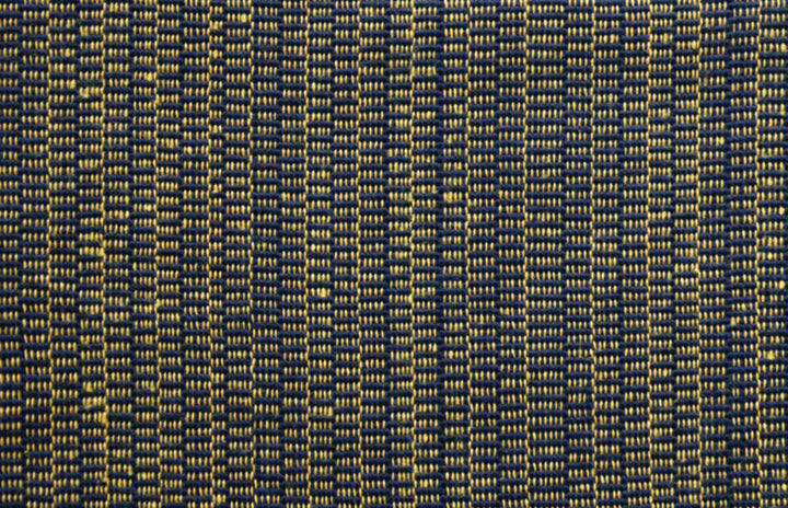 Gewebtes Kissen TWO IS ONE (gelb, dunkelblau)