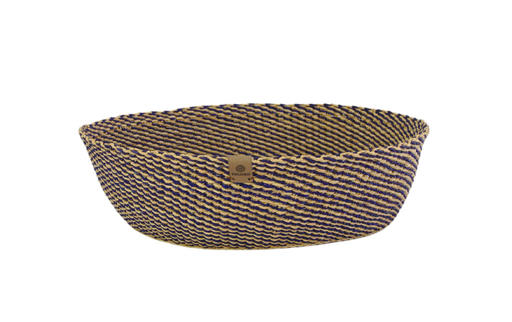 Korb Venyo hoch (blau, natur)