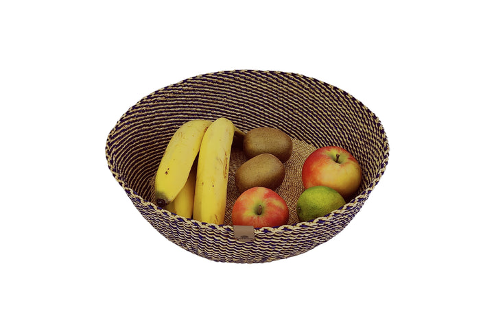 Korb Venyo hoch (blau, natur)