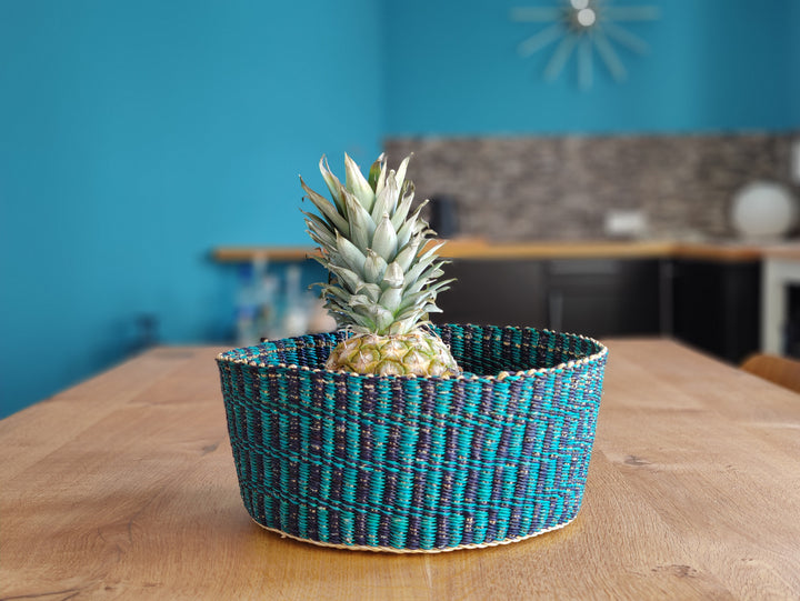 Korb Venyo hoch (blau, türkis)