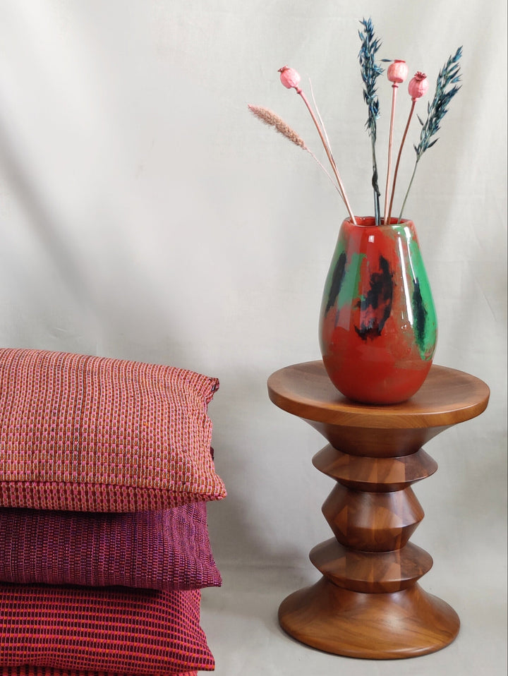 Vase Rose (grün, rot, blau, schwarz)