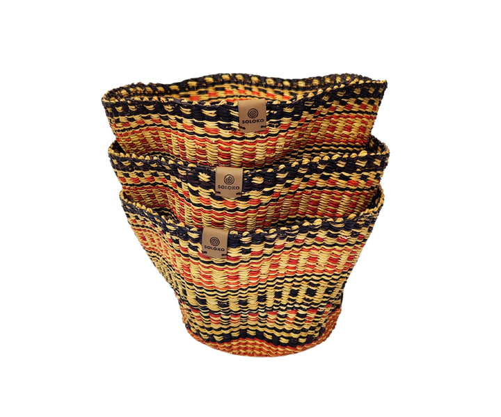 Aufbewahrungskorb Sitso klein (braun, orange)