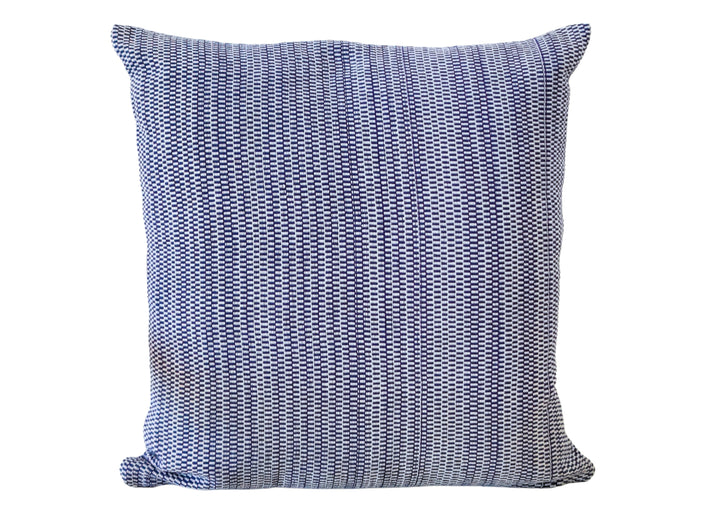 Gewebtes Kissen TWO IS ONE (dunkelblau, beige)