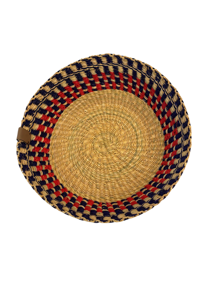 Korb Venyo niedrig & klein (dunkelblau, rot, natur)