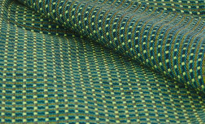 Woven cushion ABILITY (dark green, light green, turquoise)