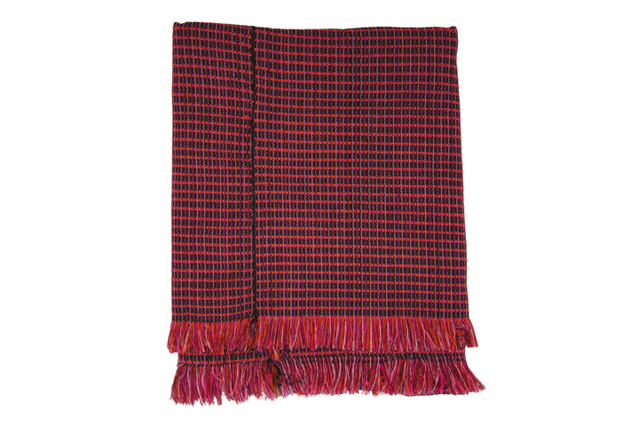 Woven Blanket ABILITY (wine red, pink, orange)