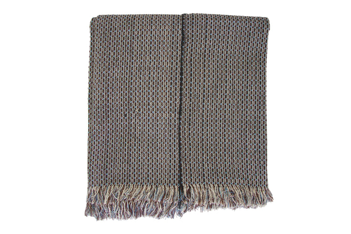 Woven Blanket ABILITY (beige, brown, lightblue)