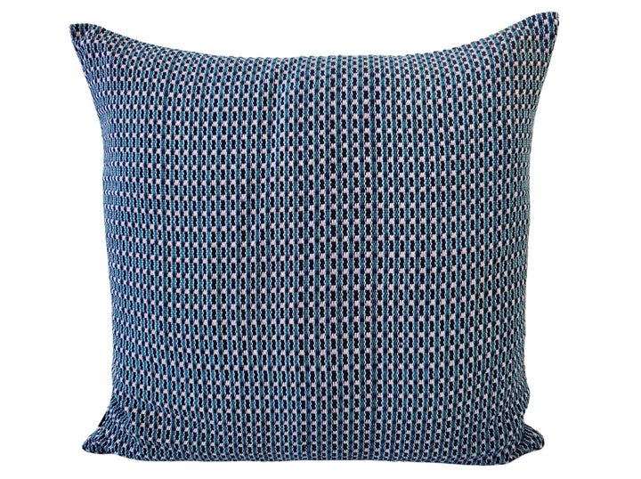 Woven cushion ABILITY (dark blue, turquoise, beige)