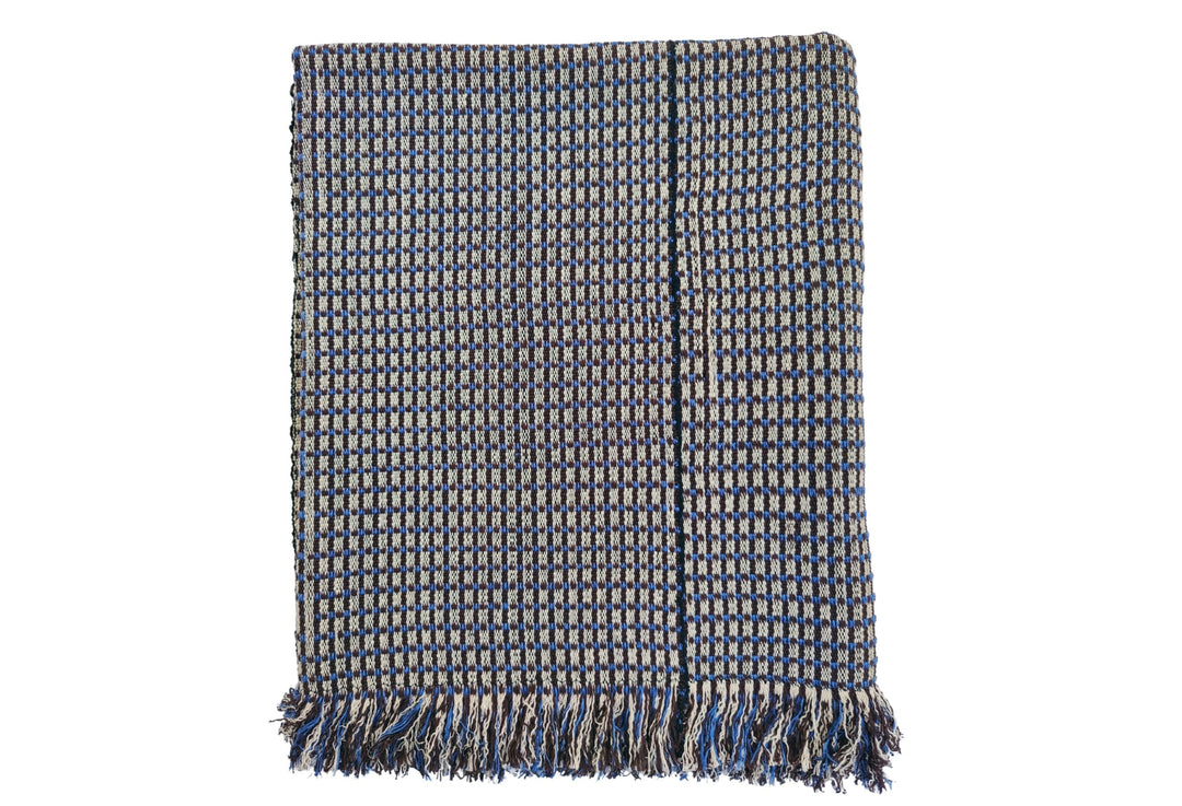 Gewebte Decke ABILITY (himmelblau, kaffeebraun, beige)