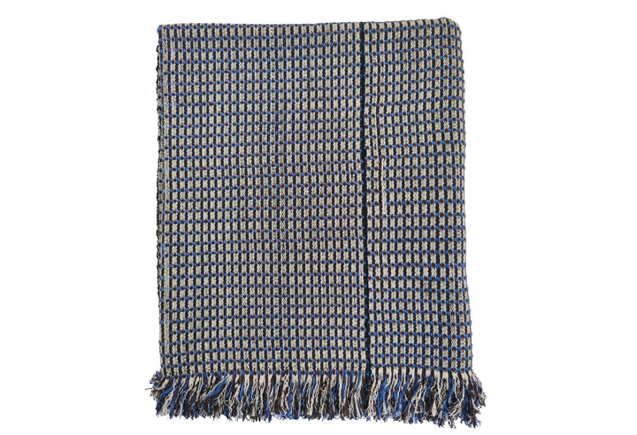 Gewebte Decke ABILITY (himmelblau, kaffeebraun, beige)