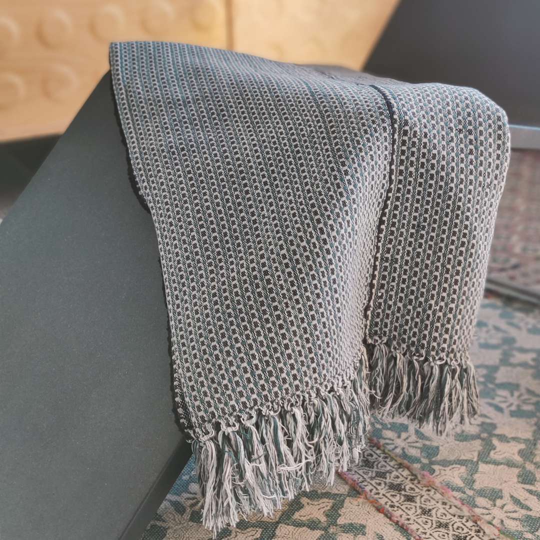 Woven Blanket ABILITY (grey, forest green)