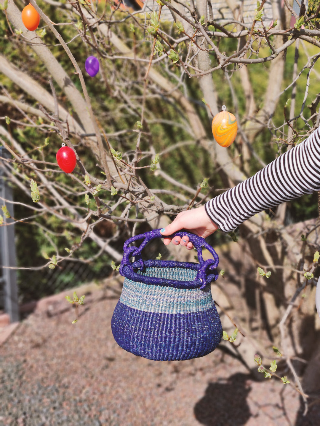 Basket Lololi (light blue, dark blue)