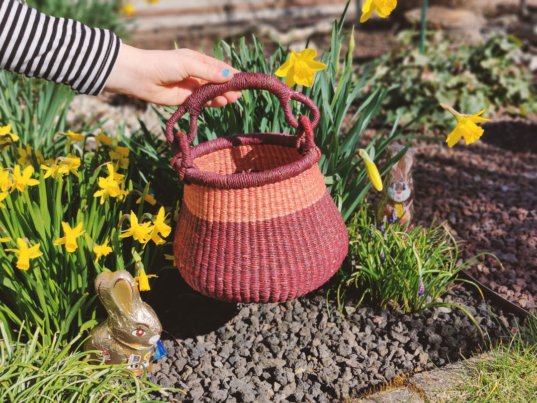 Basket Lololi (light coral, wine red)