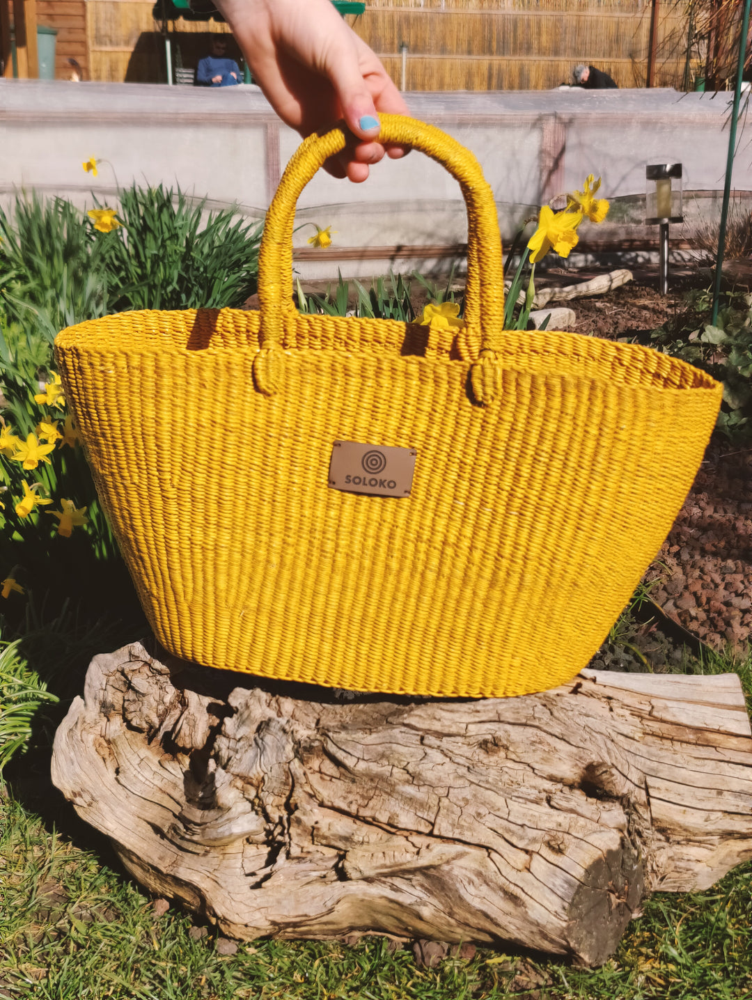 Basket bag Delalili (yellow)