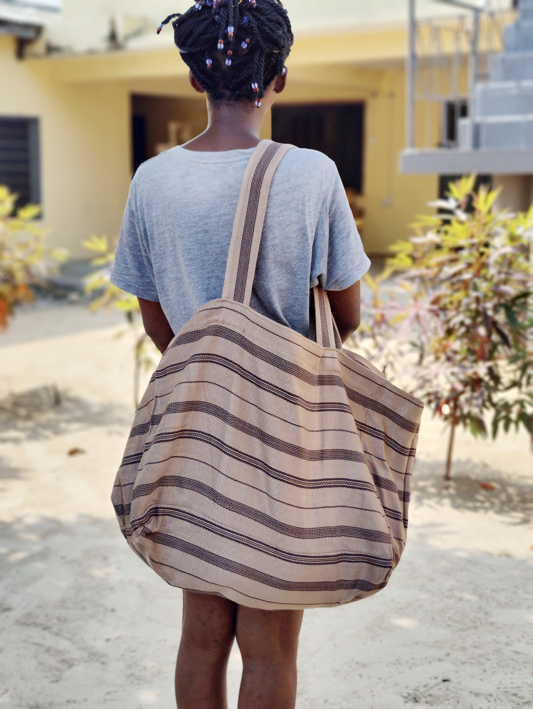 Tote Bag Baumwolle TSIAME (hellbraun / coffee braun)