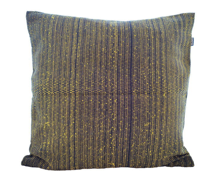 Woven cushion TWO IS ONE (yellow, dark blue)