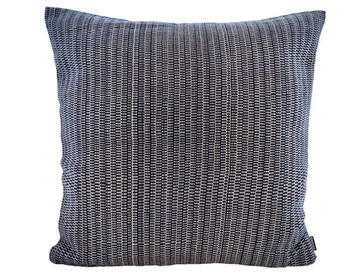 Woven cushion TWO IS ONE (dark blue, beige)