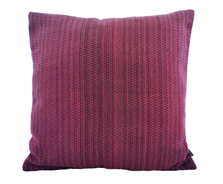 Woven cushion TWO IS ONE (wine red, pink)