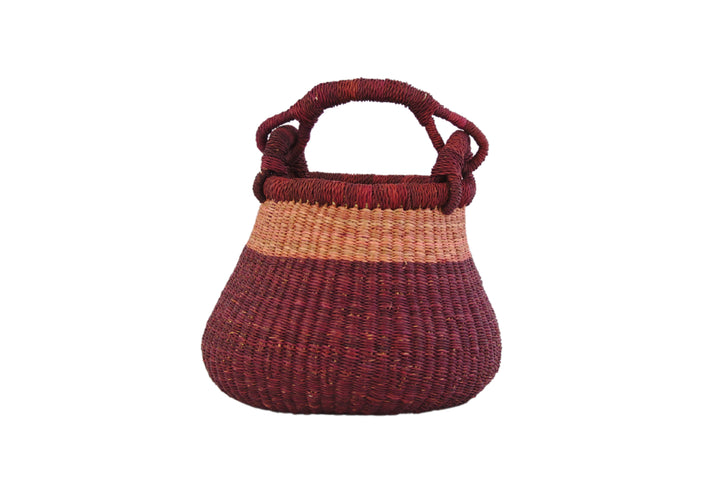 Basket Lololi (light coral, wine red)