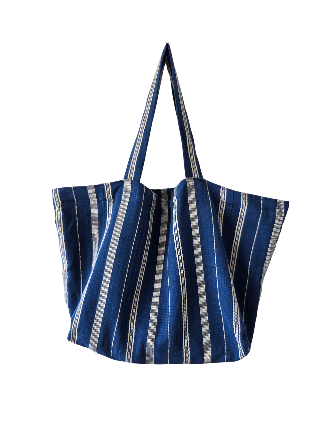 Tote Bag Large Cotton TSIAME (royal blue / beige)