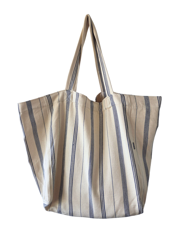 Tote Bag Baumwolle TSIAME (beige / royalblau)