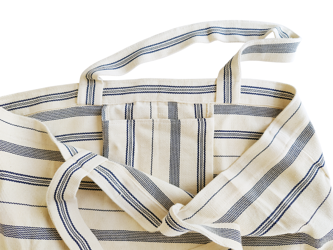 Tote Bag Baumwolle TSIAME (beige / royalblau)
