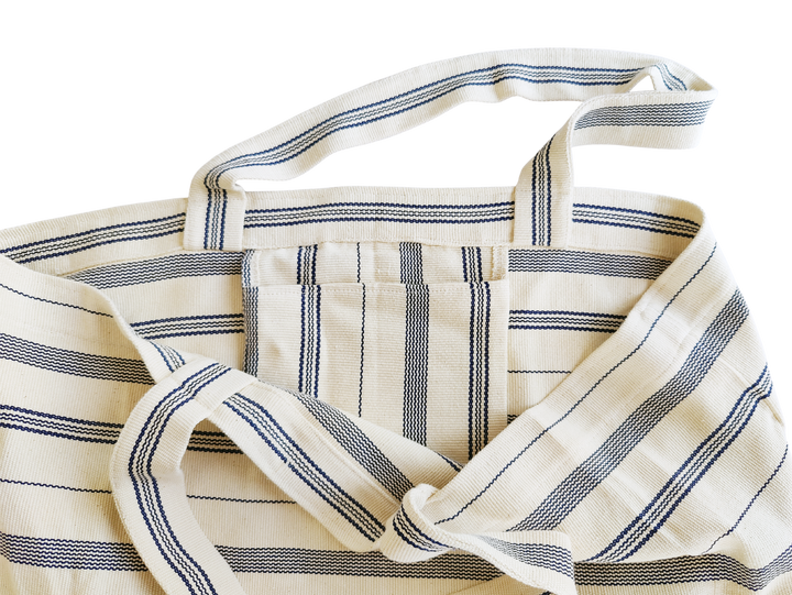 Tote Bag Baumwolle TSIAME (beige / royalblau)
