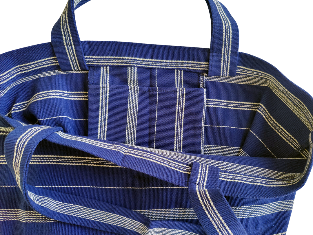 Tote Bag Baumwolle TSIAME (royalblau / beige)